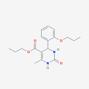 molecular formula C18H24N2O4 B5195950 Propyl 6-methyl-2-oxo-4-(2-propoxyphenyl)-1,2,3,4-tetrahydropyrimidine-5-carboxylate 