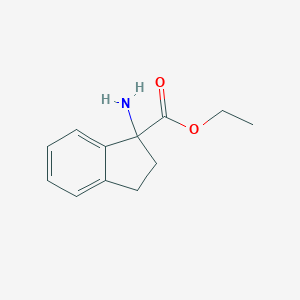 molecular formula C12H15NO2 B051961 Ethyl 1-amino-2,3-dihydro-1H-indene-1-carboxylate CAS No. 119511-77-2