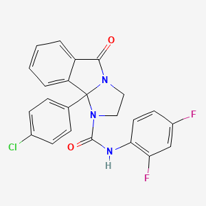 molecular formula C23H16ClF2N3O2 B5196146 9B-(4-CHLOROPHENYL)-N-(2,4-DIFLUOROPHENYL)-5-OXO-1H,2H,3H,5H,9BH-IMIDAZO[2,1-A]ISOINDOLE-1-CARBOXAMIDE 