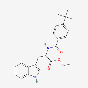 molecular formula C24H28N2O3 B5196161 ethyl 2-[(4-tert-butylbenzoyl)amino]-3-(1H-indol-3-yl)propanoate 