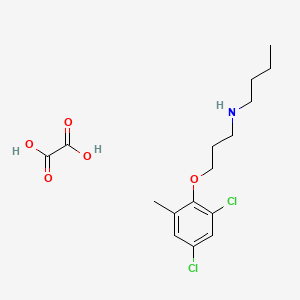 molecular formula C16H23Cl2NO5 B5196163 N-[3-(2,4-dichloro-6-methylphenoxy)propyl]butan-1-amine;oxalic acid 