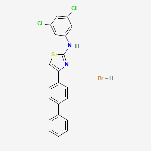 molecular formula C21H15BrCl2N2S B5196283 N-(3,5-dichlorophenyl)-4-(4-phenylphenyl)-1,3-thiazol-2-amine;hydrobromide 