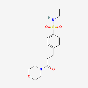 molecular formula C15H22N2O4S B5196432 N-ETHYL-4-[3-(MORPHOLIN-4-YL)-3-OXOPROPYL]BENZENE-1-SULFONAMIDE 