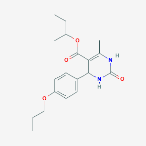 molecular formula C19H26N2O4 B5196447 Butan-2-yl 6-methyl-2-oxo-4-(4-propoxyphenyl)-1,2,3,4-tetrahydropyrimidine-5-carboxylate 