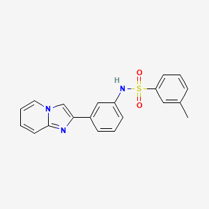molecular formula C20H17N3O2S B5196506 N-(3-{IMIDAZO[1,2-A]PYRIDIN-2-YL}PHENYL)-3-METHYLBENZENE-1-SULFONAMIDE 