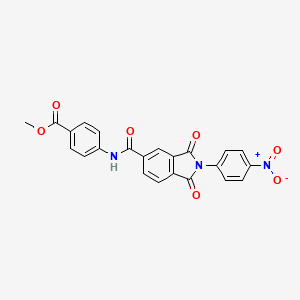molecular formula C23H15N3O7 B5196533 Methyl 4-[[2-(4-nitrophenyl)-1,3-dioxoisoindole-5-carbonyl]amino]benzoate 