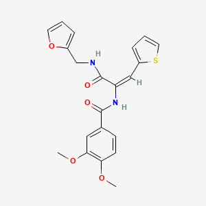 molecular formula C21H20N2O5S B5196567 N-[(E)-3-(furan-2-ylmethylamino)-3-oxo-1-thiophen-2-ylprop-1-en-2-yl]-3,4-dimethoxybenzamide 