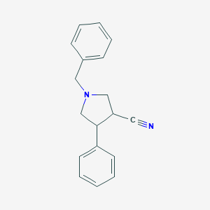 molecular formula C18H18N2 B051967 1-Benzyl-4-phenylpyrrolidine-3-carbonitrile CAS No. 115687-28-0