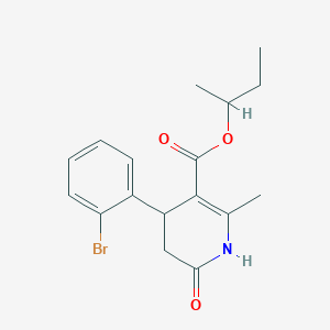 molecular formula C17H20BrNO3 B5196816 Butan-2-yl 4-(2-bromophenyl)-2-methyl-6-oxo-1,4,5,6-tetrahydropyridine-3-carboxylate 