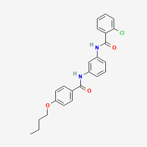 molecular formula C24H23ClN2O3 B5196946 N-[3-[(4-butoxybenzoyl)amino]phenyl]-2-chlorobenzamide 