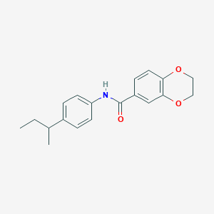 molecular formula C19H21NO3 B5197028 N-[4-(Butan-2-YL)phenyl]-2,3-dihydro-1,4-benzodioxine-6-carboxamide 