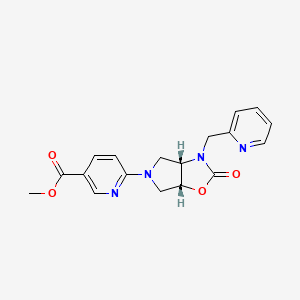 molecular formula C18H18N4O4 B5197038 methyl 6-[(3aS,6aR)-2-oxo-3-(pyridin-2-ylmethyl)-3a,4,6,6a-tetrahydropyrrolo[3,4-d][1,3]oxazol-5-yl]pyridine-3-carboxylate 