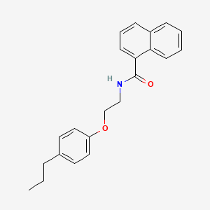 molecular formula C22H23NO2 B5197083 N-[2-(4-propylphenoxy)ethyl]naphthalene-1-carboxamide 