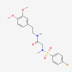 molecular formula C19H23BrN2O5S B5197286 N~2~-[(4-bromophenyl)sulfonyl]-N-[2-(3,4-dimethoxyphenyl)ethyl]-N~2~-methylglycinamide 