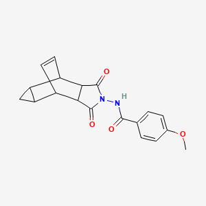 molecular formula C19H18N2O4 B5197334 N-(3,5-dioxo-4-azatetracyclo[5.3.2.02,6.08,10]dodec-11-en-4-yl)-4-methoxybenzamide 