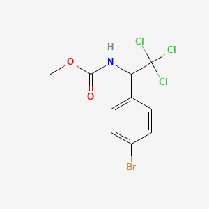 molecular formula C10H9BrCl3NO2 B5197411 methyl N-[1-(4-bromophenyl)-2,2,2-trichloroethyl]carbamate 