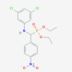 molecular formula C17H19Cl2N2O5P B5197460 Diethyl {[(3,5-dichlorophenyl)amino](4-nitrophenyl)methyl}phosphonate 
