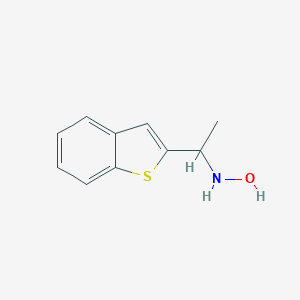 molecular formula C10H11NOS B051978 N-[1-(1-benzothiophen-2-yl)ethyl]hydroxylamine CAS No. 118564-89-9