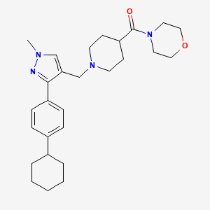 molecular formula C27H38N4O2 B5197855 4-[(1-{[3-(4-cyclohexylphenyl)-1-methyl-1H-pyrazol-4-yl]methyl}-4-piperidinyl)carbonyl]morpholine 