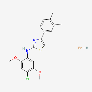 molecular formula C19H20BrClN2O2S B5197901 N-(4-chloro-2,5-dimethoxyphenyl)-4-(3,4-dimethylphenyl)-1,3-thiazol-2-amine;hydrobromide 