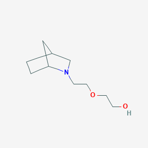 molecular formula C10H19NO2 B051980 Ethanol, 2-(2-(2-azabicyclo(2.2.1)hept-2-yl)ethoxy)- CAS No. 116230-20-7