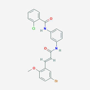 molecular formula C23H18BrClN2O3 B5198067 N-[3-[[(E)-3-(5-bromo-2-methoxyphenyl)prop-2-enoyl]amino]phenyl]-2-chlorobenzamide 