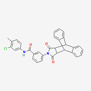 molecular formula C32H23ClN2O3 B5198404 N-(3-chloro-4-methylphenyl)-3-(16,18-dioxo-17-azapentacyclo[6.6.5.02,7.09,14.015,19]nonadeca-2,4,6,9,11,13-hexaen-17-yl)benzamide 