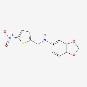 molecular formula C12H10N2O4S B5198405 N-[(5-nitrothiophen-2-yl)methyl]-1,3-benzodioxol-5-amine 