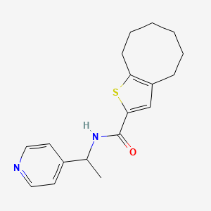 molecular formula C18H22N2OS B5198427 N-[1-(PYRIDIN-4-YL)ETHYL]-4H5H6H7H8H9H-CYCLOOCTA[B]THIOPHENE-2-CARBOXAMIDE 