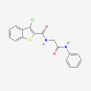 molecular formula C17H13ClN2O2S B5198527 N-(2-anilino-2-oxoethyl)-3-chloro-1-benzothiophene-2-carboxamide 