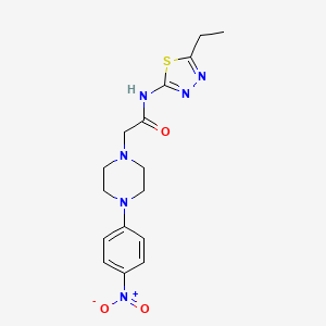 molecular formula C16H20N6O3S B5198569 N-(5-ethyl-1,3,4-thiadiazol-2-yl)-2-[4-(4-nitrophenyl)piperazin-1-yl]acetamide 