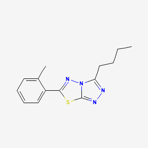 molecular formula C14H16N4S B5198912 3-Butyl-6-(2-methylphenyl)-[1,2,4]triazolo[3,4-b][1,3,4]thiadiazole 