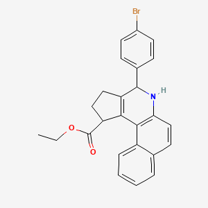 molecular formula C25H22BrNO2 B5198925 ethyl 4-(4-bromophenyl)-2,3,4,5-tetrahydro-1H-benzo[f]cyclopenta[c]quinoline-1-carboxylate 