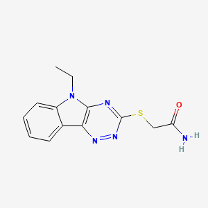 molecular formula C13H13N5OS B5198985 2-[(5-ethyl-5H-[1,2,4]triazino[5,6-b]indol-3-yl)sulfanyl]acetamide 