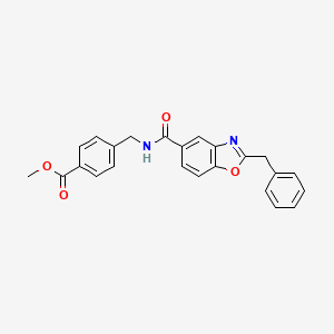 molecular formula C24H20N2O4 B5199023 Methyl 4-[[(2-benzyl-1,3-benzoxazole-5-carbonyl)amino]methyl]benzoate 
