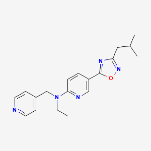 molecular formula C19H23N5O B5199122 N-ethyl-5-(3-isobutyl-1,2,4-oxadiazol-5-yl)-N-(4-pyridinylmethyl)-2-pyridinamine 