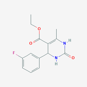 molecular formula C14H15FN2O3 B5199432 Ethyl 4-(3-fluorophenyl)-6-methyl-2-oxo-1,2,3,4-tetrahydropyrimidine-5-carboxylate 