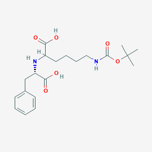 molecular formula C20H30N2O6 B051995 N-(1-Carboxy-5-tert-butoxycarbonylaminopentyl)-phenylalanine CAS No. 121635-44-7