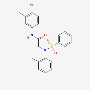 molecular formula C23H23BrN2O3S B5199511 N~1~-(4-bromo-3-methylphenyl)-N~2~-(2,4-dimethylphenyl)-N~2~-(phenylsulfonyl)glycinamide 
