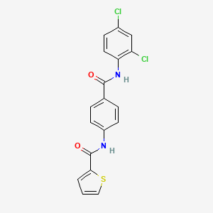 molecular formula C18H12Cl2N2O2S B5199542 N-[4-[(2,4-dichlorophenyl)carbamoyl]phenyl]thiophene-2-carboxamide 
