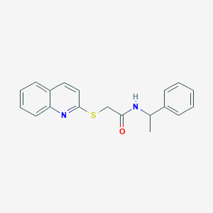 molecular formula C19H18N2OS B5199670 N-(1-phenylethyl)-2-quinolin-2-ylsulfanylacetamide 