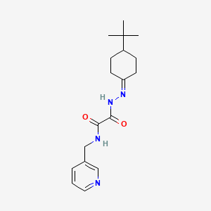 molecular formula C18H26N4O2 B5199722 2-[2-(4-tert-butylcyclohexylidene)hydrazinyl]-2-oxo-N-(pyridin-3-ylmethyl)acetamide 