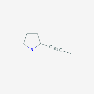 molecular formula C8H13N B051998 1-Methyl-2-prop-1-ynylpyrrolidine CAS No. 125038-97-3