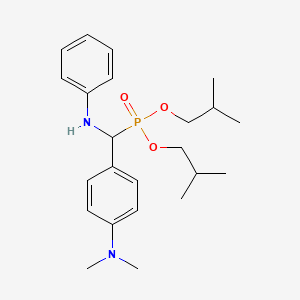 molecular formula C23H35N2O3P B5199804 diisobutyl {anilino[4-(dimethylamino)phenyl]methyl}phosphonate 