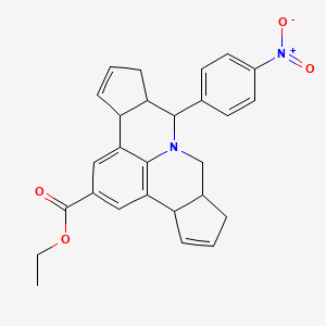 molecular formula C27H26N2O4 B5199815 Ethyl 2-(4-nitrophenyl)-1-azapentacyclo[10.6.1.03,7.08,19.013,17]nonadeca-5,8,10,12(19),14-pentaene-10-carboxylate 