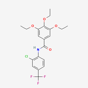 molecular formula C20H21ClF3NO4 B5199829 N-[2-chloro-4-(trifluoromethyl)phenyl]-3,4,5-triethoxybenzamide 