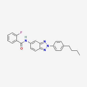 molecular formula C23H21FN4O B5199836 N-[2-(4-butylphenyl)-2H-benzotriazol-5-yl]-2-fluorobenzamide 