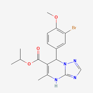 molecular formula C17H19BrN4O3 B5200084 isopropyl 7-(3-bromo-4-methoxyphenyl)-5-methyl-4,7-dihydro[1,2,4]triazolo[1,5-a]pyrimidine-6-carboxylate 