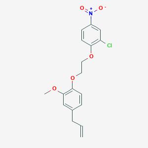 molecular formula C18H18ClNO5 B5200173 1-[2-(2-Chloro-4-nitrophenoxy)ethoxy]-2-methoxy-4-prop-2-enylbenzene 