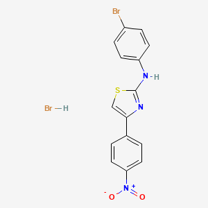 molecular formula C15H11Br2N3O2S B5200233 N-(4-bromophenyl)-4-(4-nitrophenyl)-1,3-thiazol-2-amine;hydrobromide 